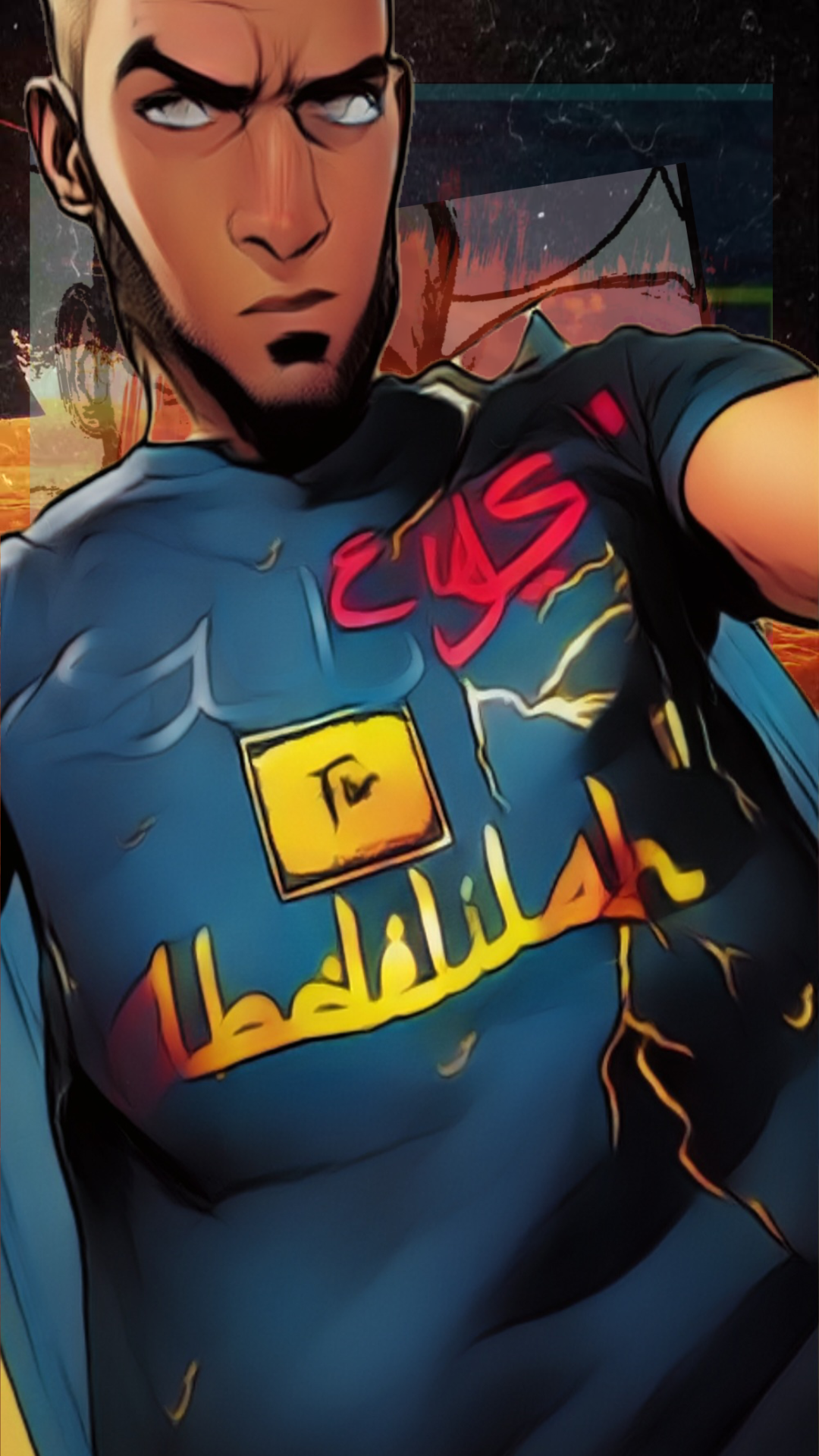 T shirt maillot Salleys. Vêtements made in Halal. À personnalisé. Bleu vert minuit / Bleu / Fushia / Or.