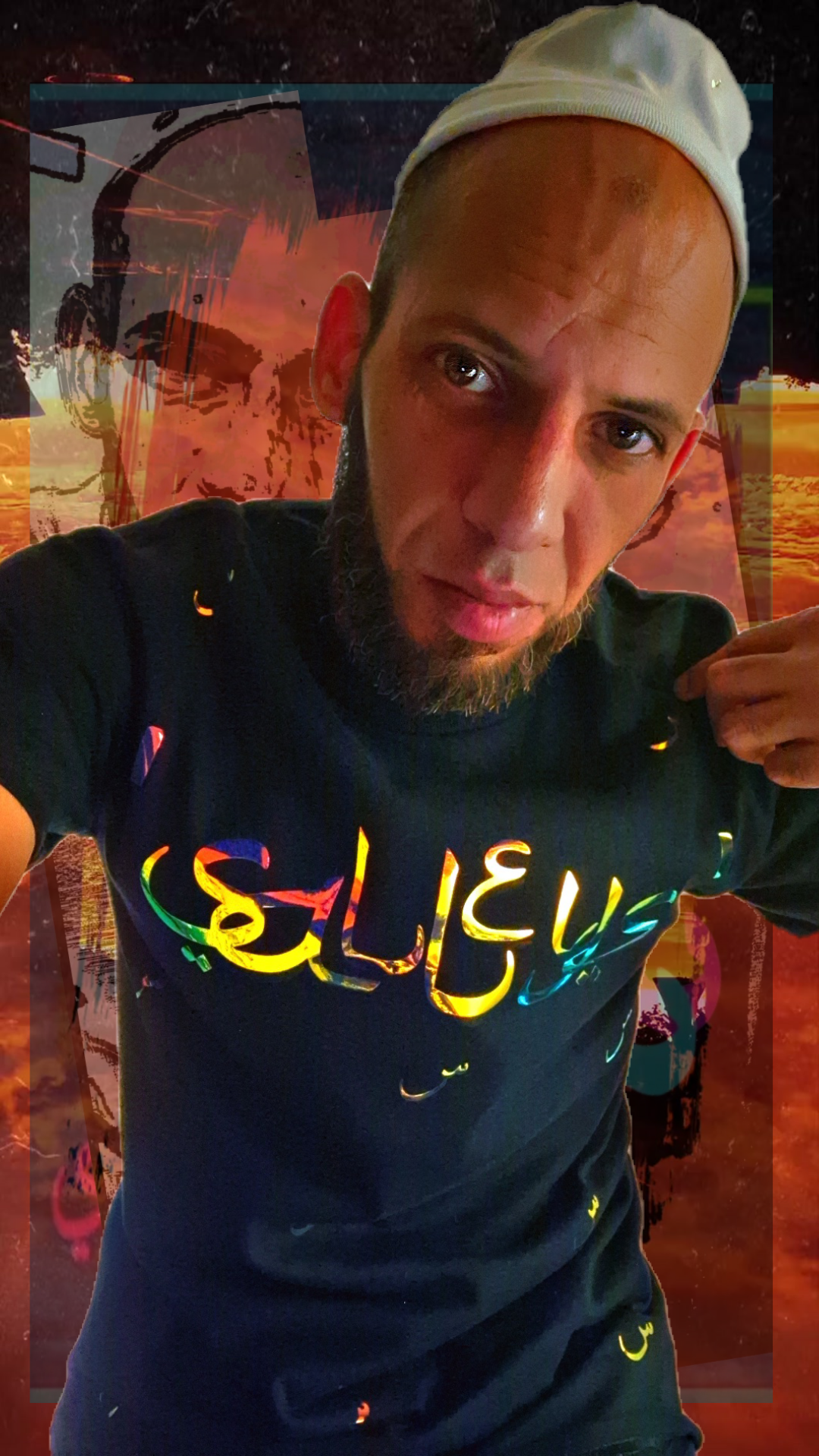 T shirt maillot Salleys. Vêtements made in Halal. Noir / Or.