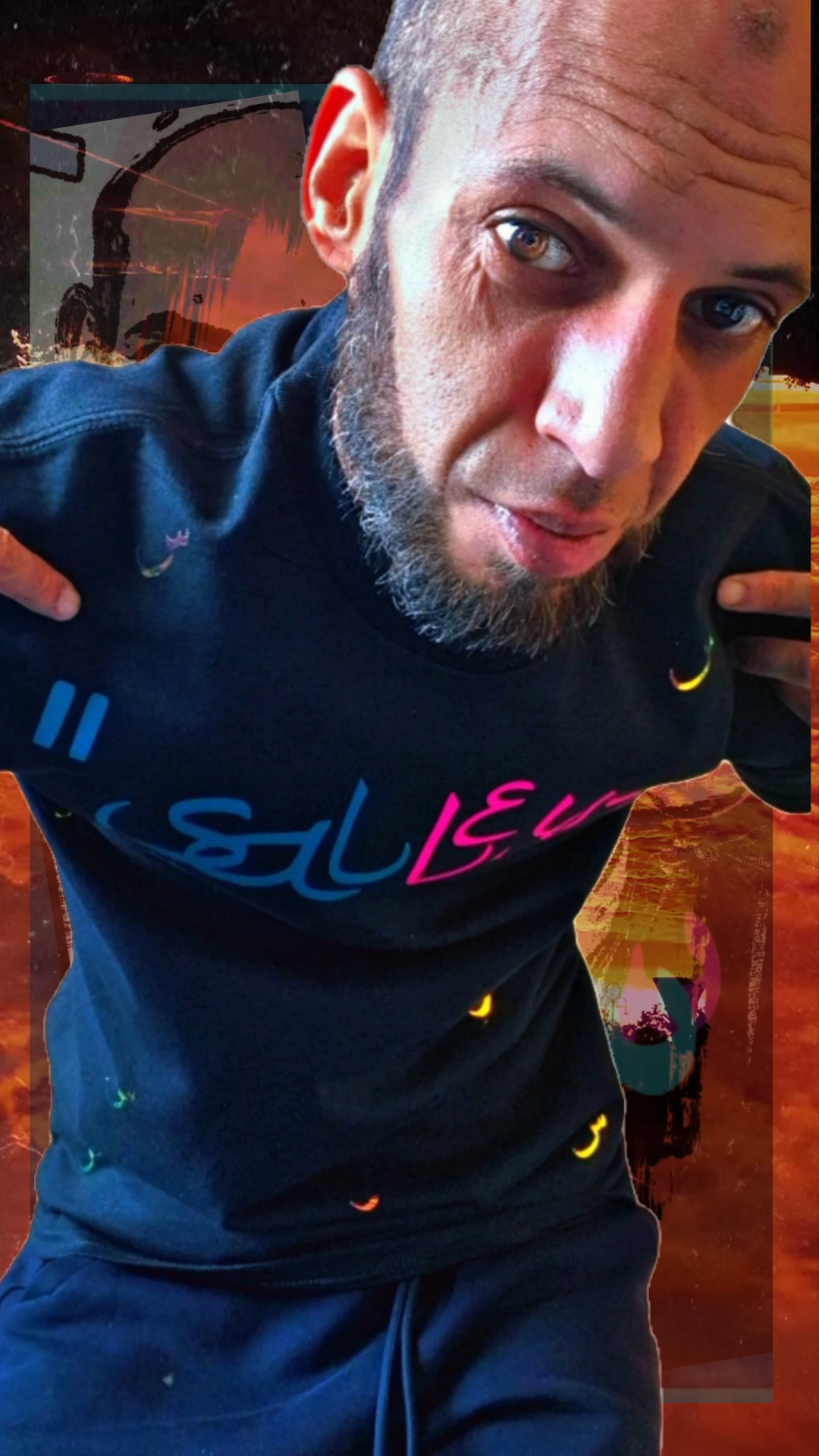 T shirt maillot Salleys. Vêtements made in Halal. Noir / Bleu / Fushia / Or.