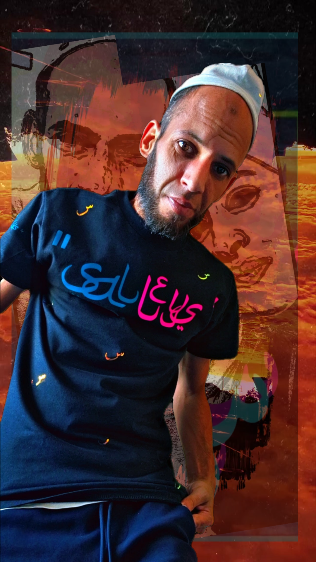 T shirt maillot Salleys. Vêtements made in Halal. Noir / Bleu / Fushia / Or.