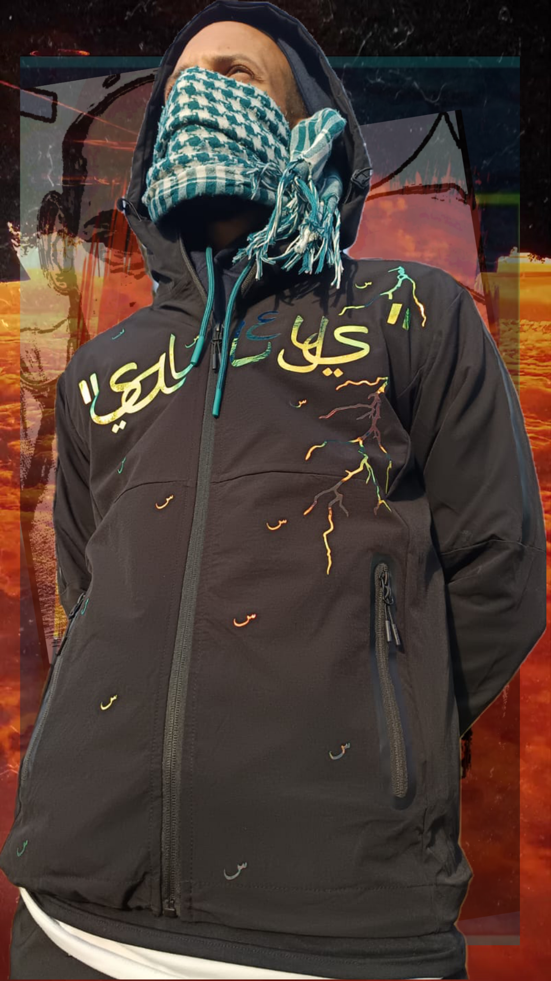 Veste capuche Salleys س.🇵🇸 Modèle Falistine.