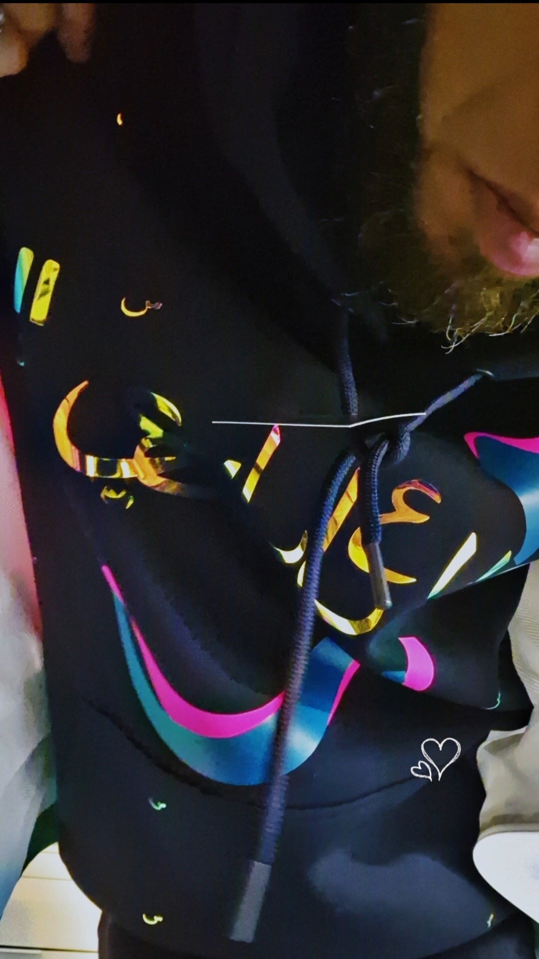 Sweat capuche Salleys. Vêtements made in Halal. Modèle sin. Bleu nuit / Bleu / Fushia / Or.